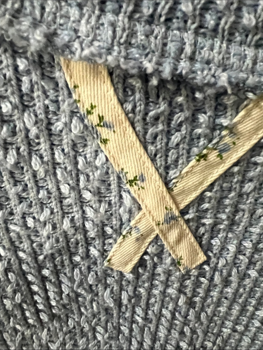 Newin Women's Light Blue and Cream Mixed-Knit Sweater - Picture 6 of 7